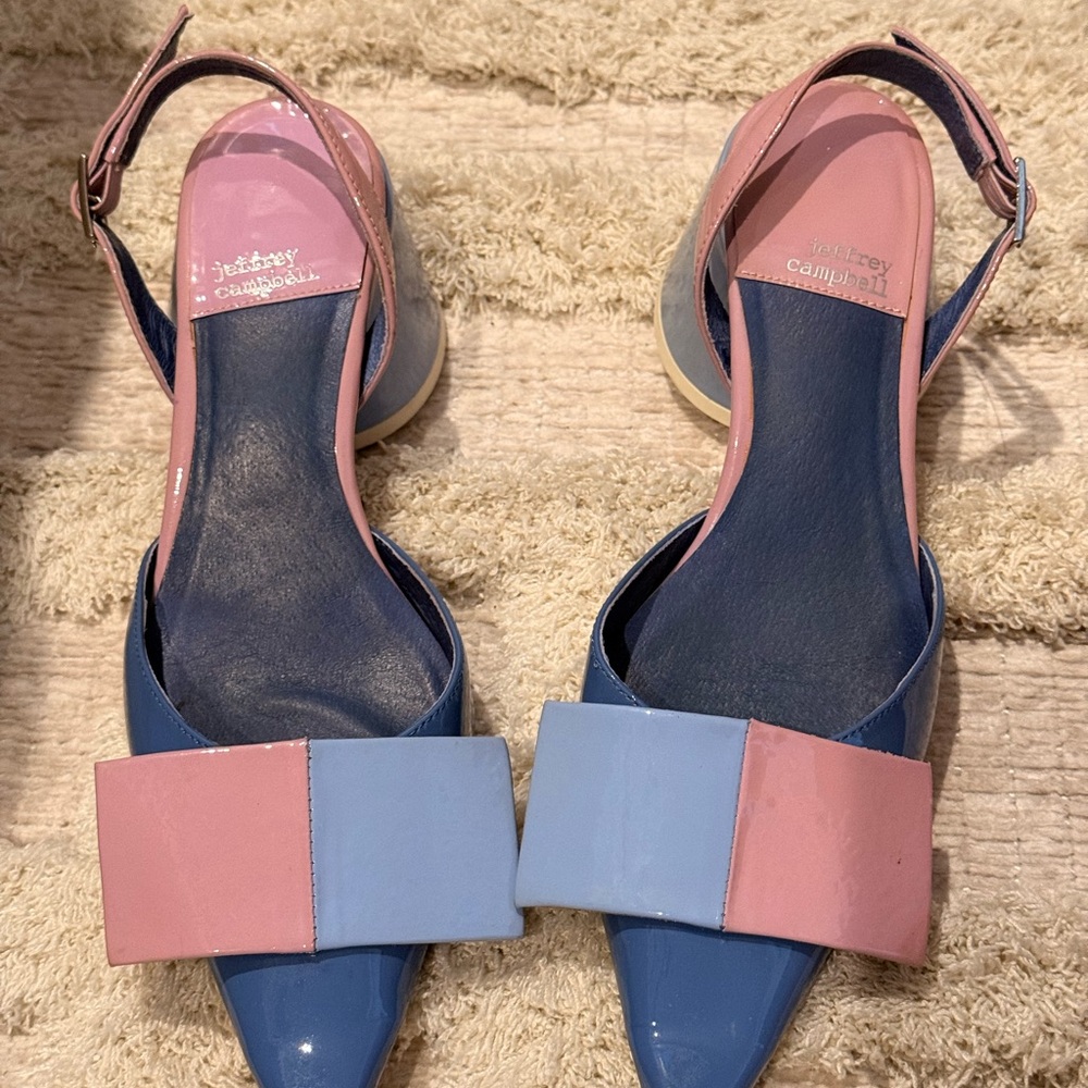 Jeffrey Campbell Blue and Pink Heels